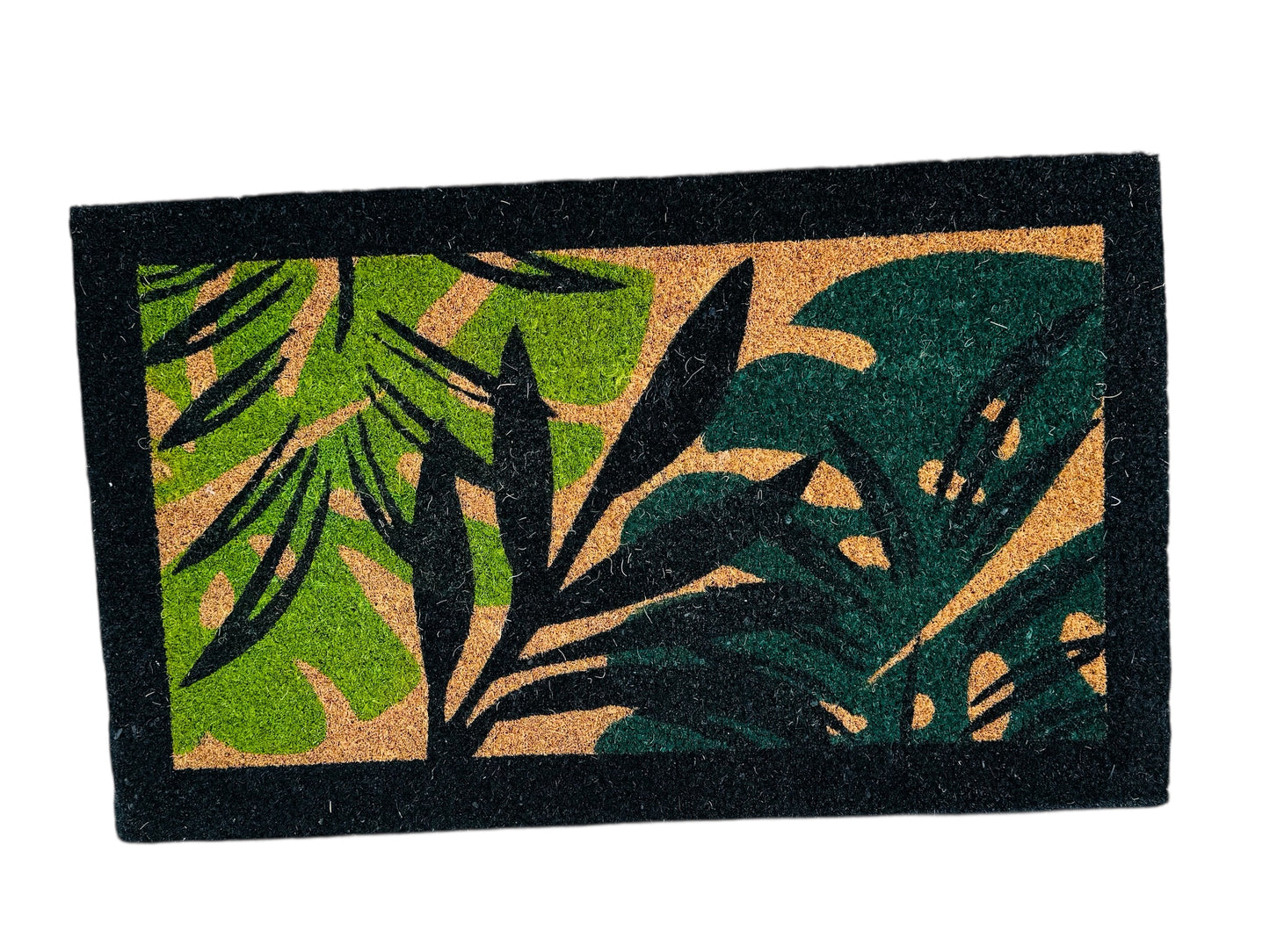 Leaf Print Doormat,a stylish way to welcome guests with a touch of nature.